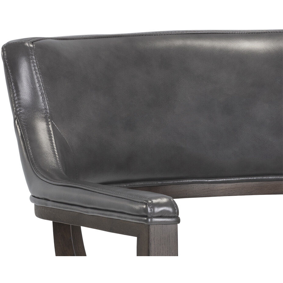 Brylea Brown / Brentwood Charcoal Leather Dining Armchair